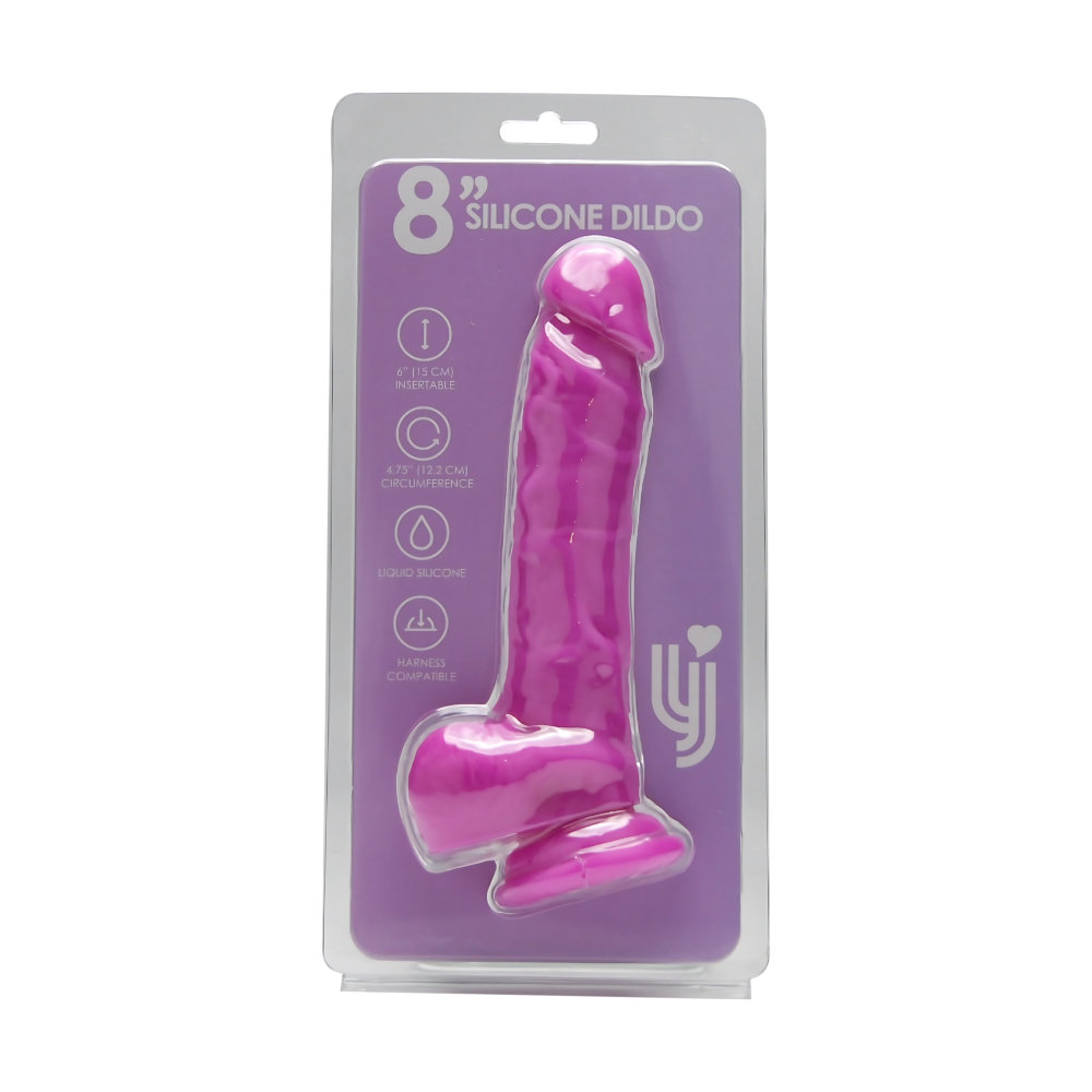 n12032-loving-joy-8-inch-realistic-silicone-dildo-with-suction-cup-and-balls-purple-new-pkg